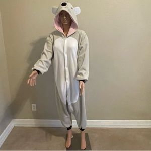 Onesie Mouse Gray Flannel Halloween Costume size small adult woman/teen girl.